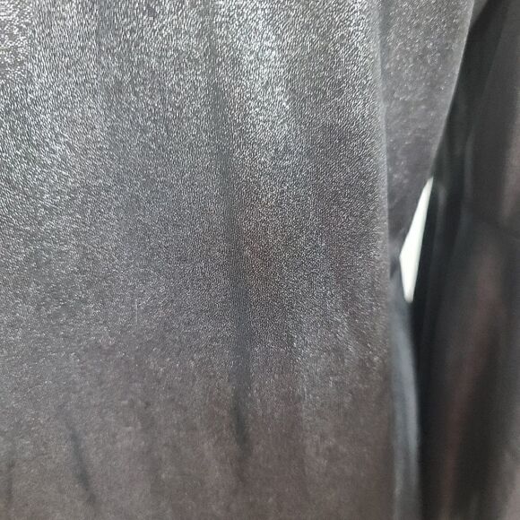 Melissa Paige Metallic Black Cold Shoulder Long Sleeve Blouse. SIZE MEDIUM EUC - Picture 6 of 9